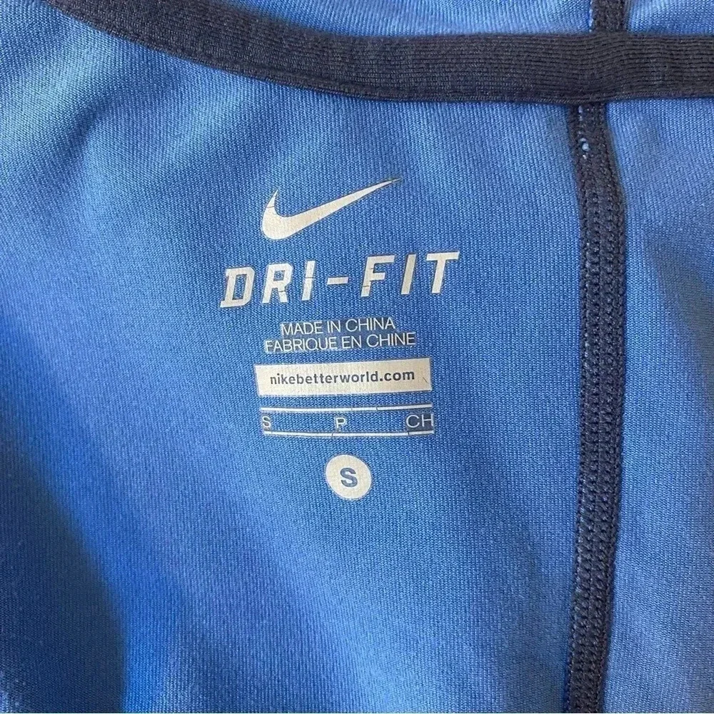 NIKE Women's Half Zip Blue Dri-Fit Running Athletic Hoodie Sweatshirt Size Small